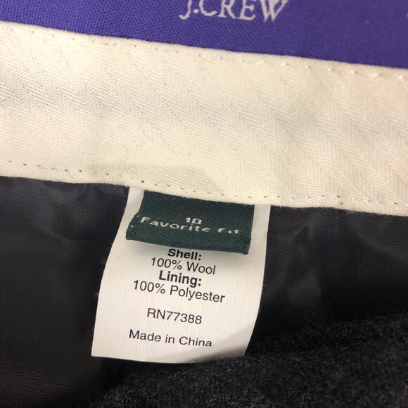 J Crew Favorite Fit Wool Pants Black Size 10 - Picture 3 of 8